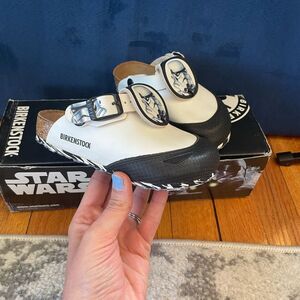 Birkenstock Kid's Birko-Flor Kay Star Wars Stormtrooper Shoes White Brand EU 26